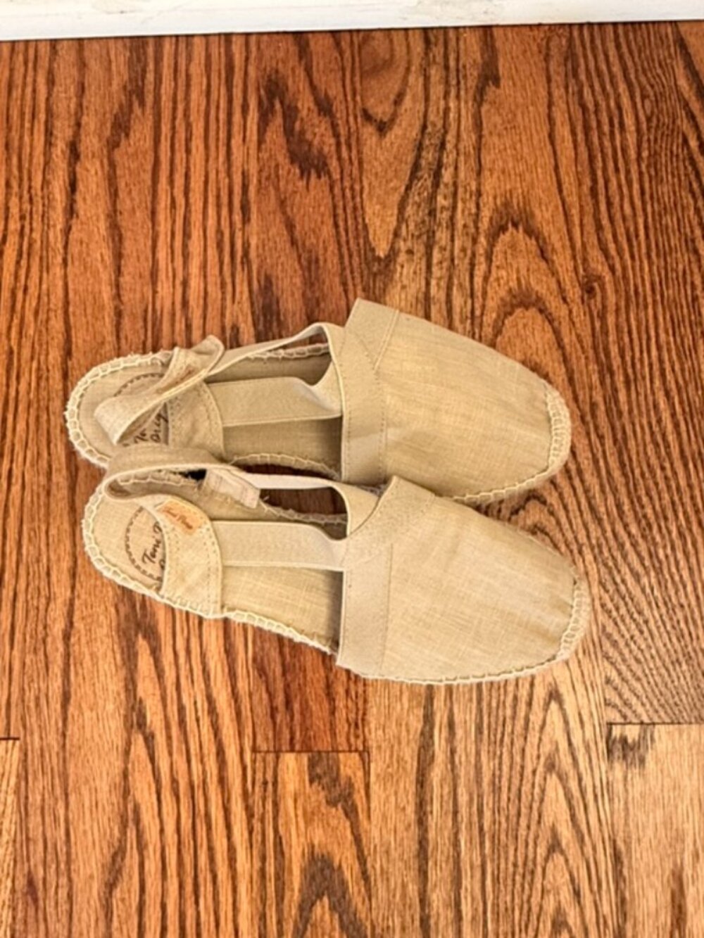 Toni Pons Vic Beige Canvas Slingback Espadrille Flats EU 36 NEVER WORN